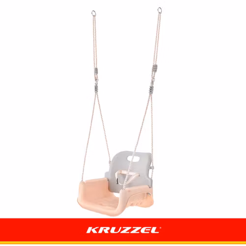 Barnsitsgunga 3-i-1 Kruzzel – beige/grå gunga upp till 30 kg