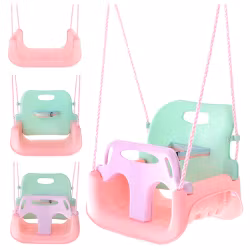 Barnsitsgunga 3-i-1 Kruzzel – rosa/turkos gunga upp till 30 kg