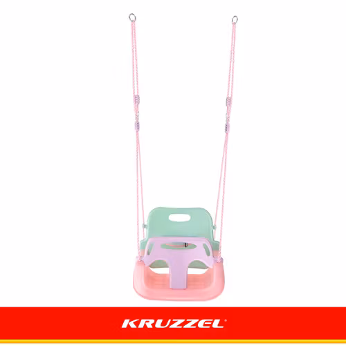 Barnsitsgunga 3-i-1 Kruzzel – rosa/turkos gunga upp till 30 kg