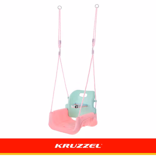 Barnsitsgunga 3-i-1 Kruzzel – rosa/turkos gunga upp till 30 kg