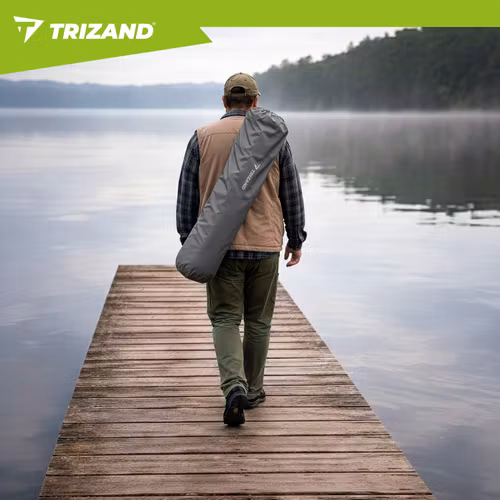 Fiskestol hopfällbar 120 kg – Trizand campingstol med armstöd