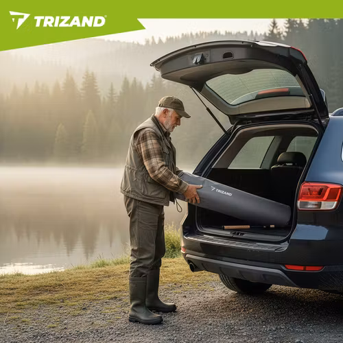 Fiskestol hopfällbar 120 kg – Trizand campingstol med armstöd