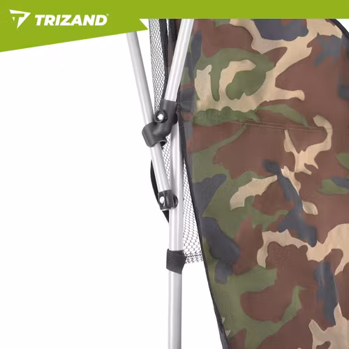 Fiskestol camo med tak & myggnät – Trizand hopfällbar 100 kg