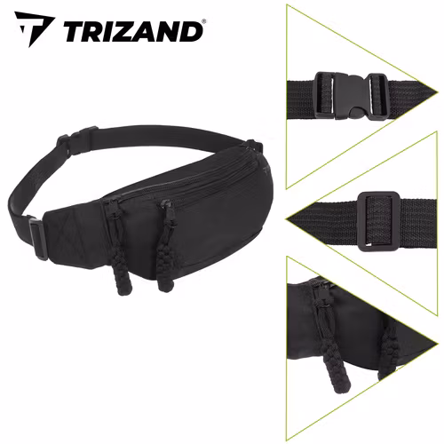 Midjeväska träning 2L – Trizand running belt svart unisex