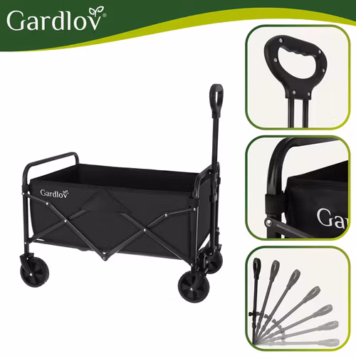 Sammenleggbar hagevogn 90L 100 kg – Gardlov transportvogn