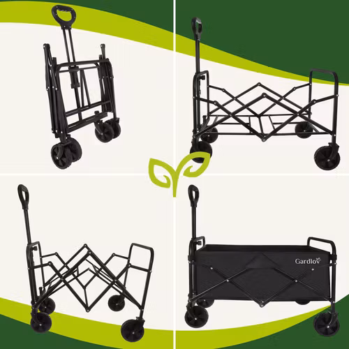 Sammenleggbar hagevogn 90L 100 kg – Gardlov transportvogn