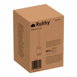 Toalettborste med hållare svart | Hygienisk & väggmonterbar RUHHY