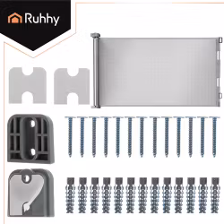 Säkerhetsgrind 157 cm utdragbar | Trappgrind utan tröskel RUHHY