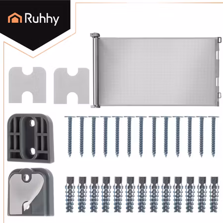 Sikkerhetsgrind 157 cm uttrekkbar | Trappegrind uten terskel RUHHY