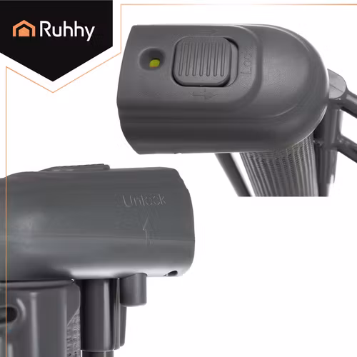 Säkerhetsgrind 157 cm utdragbar | Trappgrind utan tröskel RUHHY