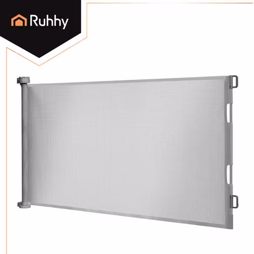 Säkerhetsgrind 157 cm utdragbar | Trappgrind utan tröskel RUHHY