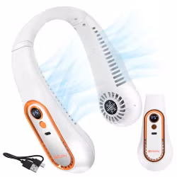 Nackfläkt USB-C trådlös | Portabel kylfläkt med LED RUHHY