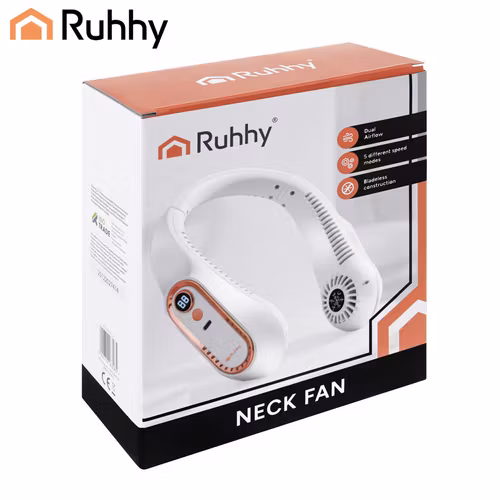 Nackfläkt USB-C trådlös | Portabel kylfläkt med LED RUHHY