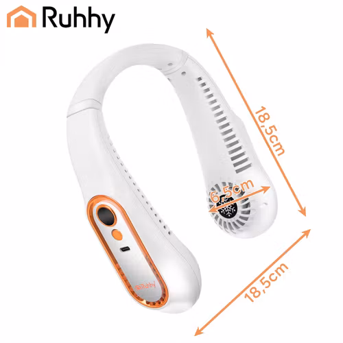 Nackfläkt USB-C trådlös | Portabel kylfläkt med LED RUHHY