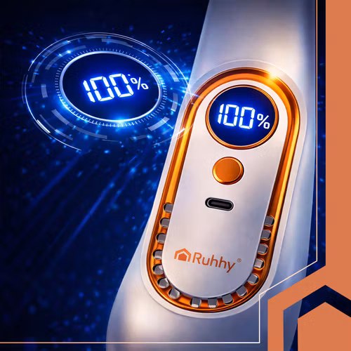 Nackfläkt USB-C trådlös | Portabel kylfläkt med LED RUHHY