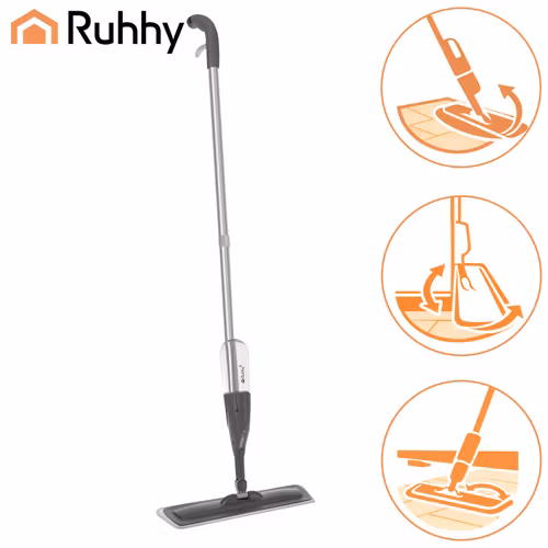 Spraymopp 300 ml 360° | Mopp med behållare & 3 dukar RUHHY