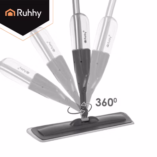 Spraymopp 300 ml 360° | Mopp med behållare & 3 dukar RUHHY