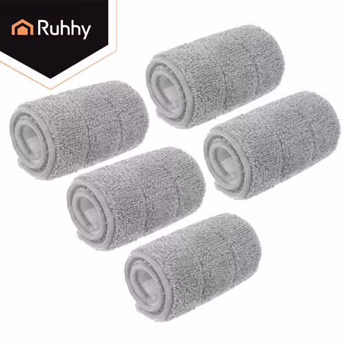 Moppdukar 33 cm 5-pack | Kardborre till platt mopp RUHHY