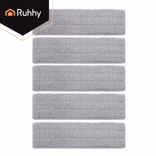 Moppdukar 33 cm 5-pack | Kardborre till platt mopp RUHHY