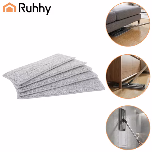 Moppdukar 33 cm 5-pack | Kardborre till platt mopp RUHHY