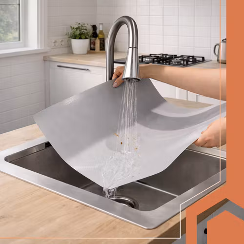 Skridsikker måtte 500×50 grå | Beskyttelse til skuffer og skabe RUHHY