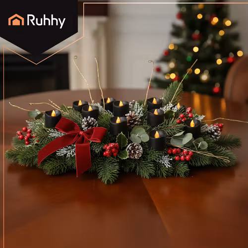 LED värmeljus 12-pack – svart, realistisk låga