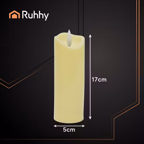 LED gravljus 17 cm | Batteridriven ljusinsats med flamma RUHHY