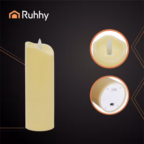 LED gravljus 17 cm | Batteridriven ljusinsats med flamma RUHHY