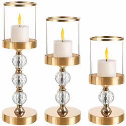 Ljusstakar i glas – 3-pack glamorös design | RUHHY