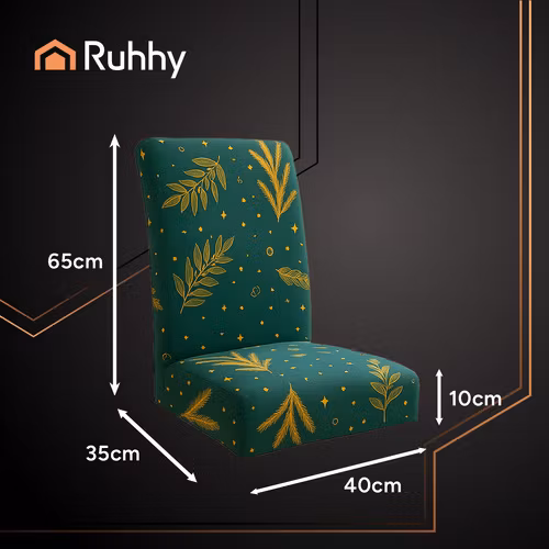 Stolsöverdrag 6-pack gröna | Elastiska stolsskydd RUHHY
