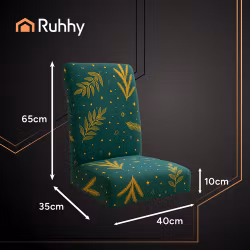 Stolsöverdrag 6-pack gröna | Elastiska stolsskydd RUHHY