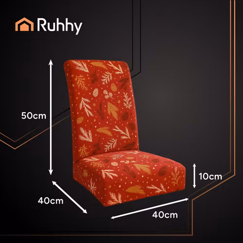 Stolsöverdrag 6-pack röda | Elastiska stolsskydd RUHHY