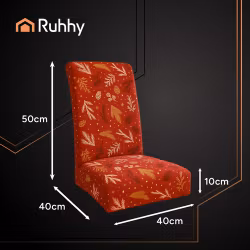Stolsöverdrag 6-pack röda | Elastiska stolsskydd RUHHY