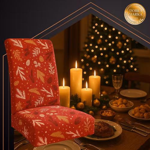 Stolsöverdrag 6-pack röda | Elastiska stolsskydd RUHHY