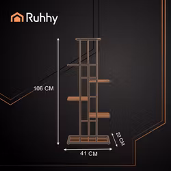 Blomsterställ metall 6 nivåer | Växtställ loft RUHHY