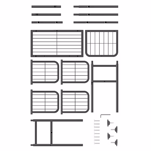 Blomsterställ metall 6 nivåer | Växtställ loft RUHHY