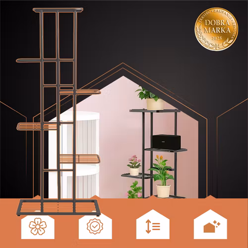 Blomsterställ metall 6 nivåer | Växtställ loft RUHHY