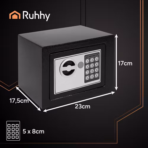 Hemlås Elektroniskt Lås | Säkerhetsskåp med Kod och Nödlås
