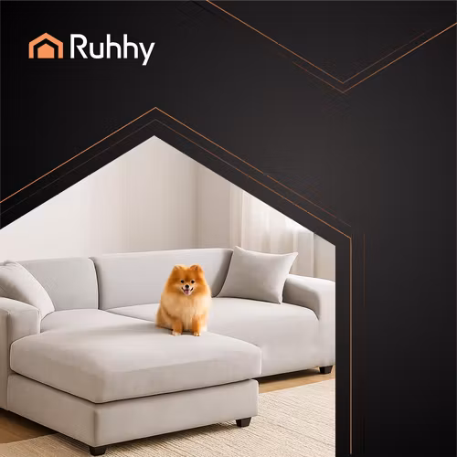 Hörnsofföverdrag Ljusgrå Velour – Elastiskt & Hållbart (190-230 cm)