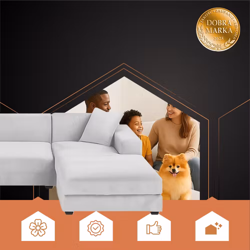 Hörnsofföverdrag Ljusgrå Velour – Elastiskt & Hållbart (190-230 cm)