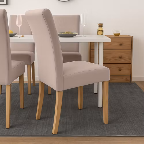 Stolsöverdrag Set om 6 – Beige Elastiska & Mjuka (65x40x35 cm)