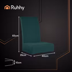 Stolsöverdrag Set om 6 – Flaskgrön Elastiska & Mjuka (65x40x35 cm)