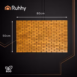 Bambu Badrumsmatta 80x50 cm – Vattentålig och Halkfri