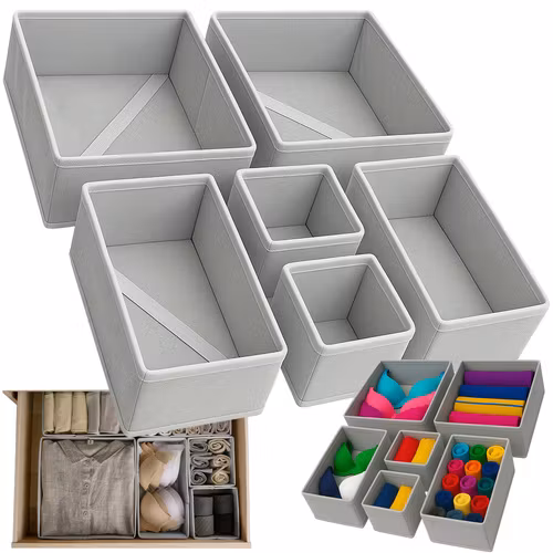 Drawer Organizer Set – 6 Storage Boxes for Underwear and Accessories