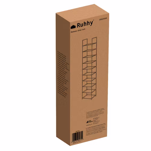 Modular Shoe Shelf – 10 Hyllor för Organisering av Skor, Kompakt & Flexibel