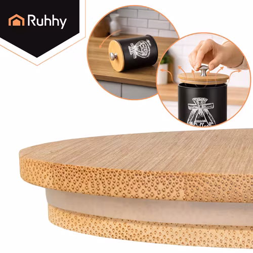 Keittiöastiasetti - Loft-tyylinen, ilmatiiviillä kansilla kahville, teelle, sokerille ja suolalle