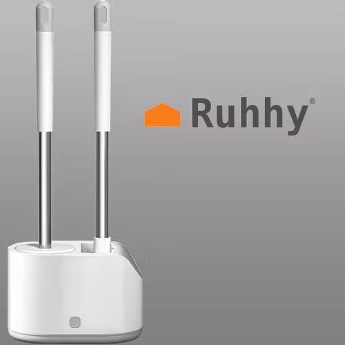 Set med 2 Toalettborstar – Rund & Triangulär Borste för Effektiv Rengöring