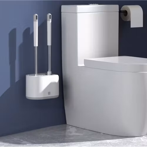 Set med 2 Toalettborstar – Rund & Triangulär Borste för Effektiv Rengöring