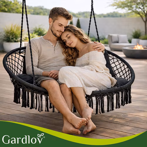 Dynor till hänggunga – sittdyna + 2 kuddar (svart)