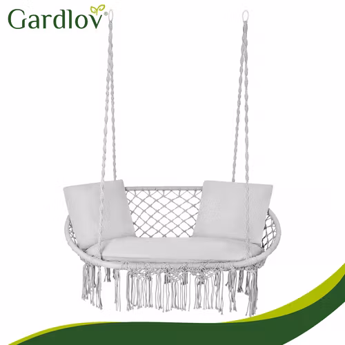 Dynor till hänggunga – sittdyna + 2 kuddar (grå)